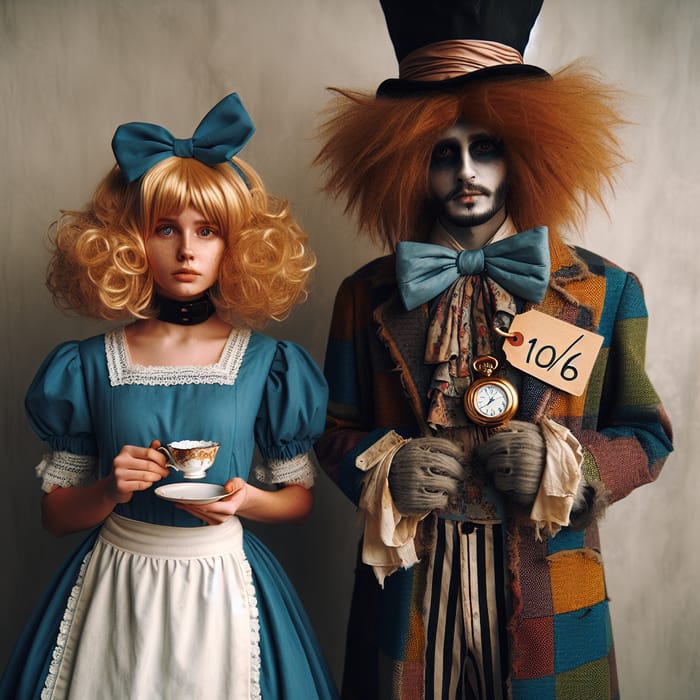 Alice and Mad Hatter Impersonations by Mystery Characters
