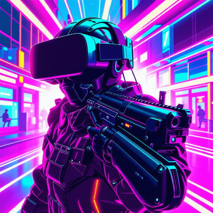Futuristic Cyberpunk Virtual Reality World | Digital Painting