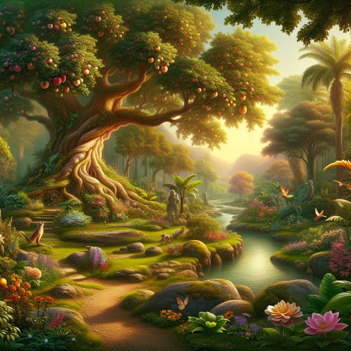 Explore the Tranquil Garden of Eden | AI Art Generator | Easy-Peasy.AI