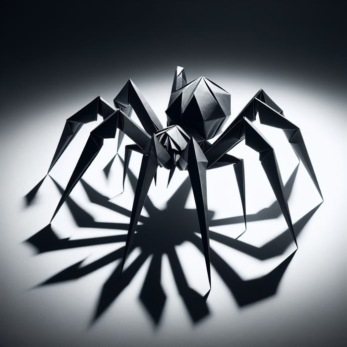 Exquisite Paper Origami Spider: Crafted Geometric Elegance