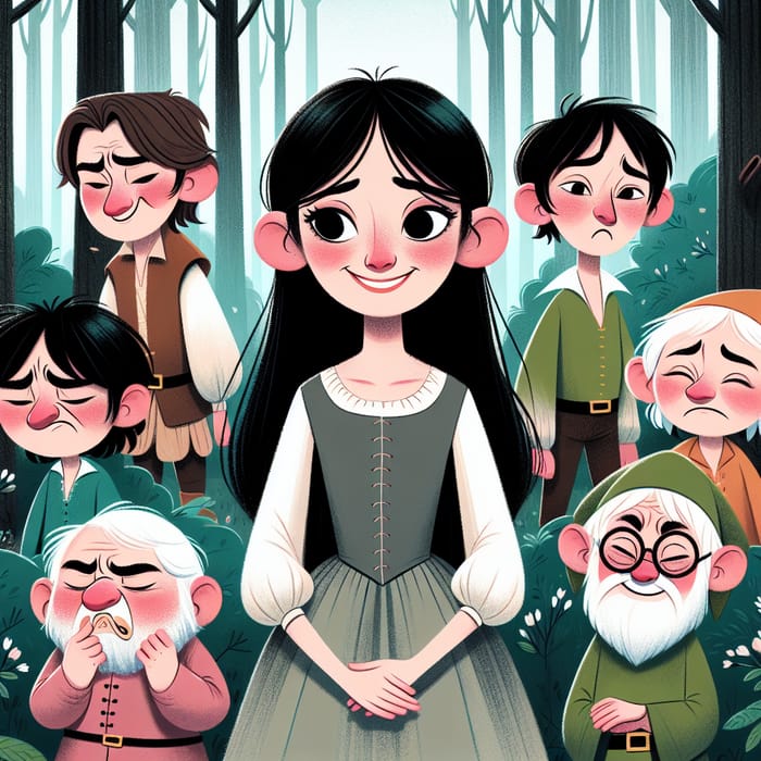 Snow White and the Seven Dwarfs Fairytale Scene