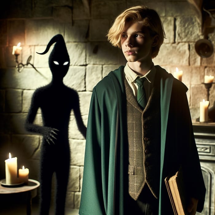 Dark Wizard and Draco Malfoy in Magical School