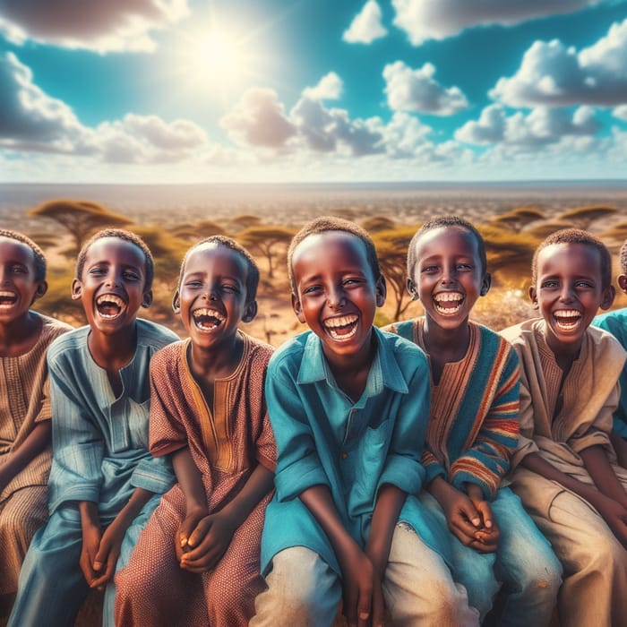 Heartwarming Scene of Somali Boys Laughing Together