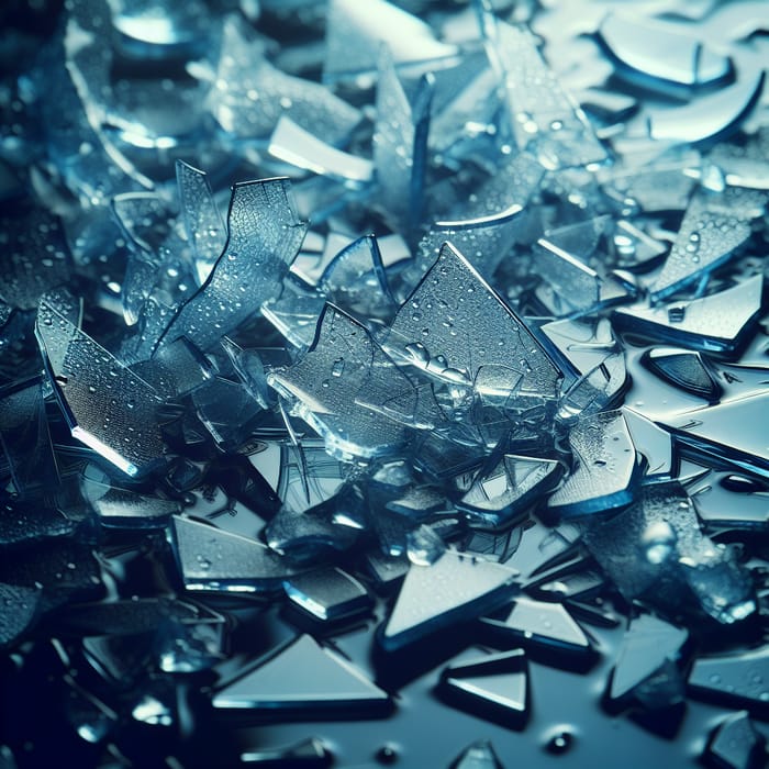 Shattered Water Glass Background - Reflecting Light Patterns