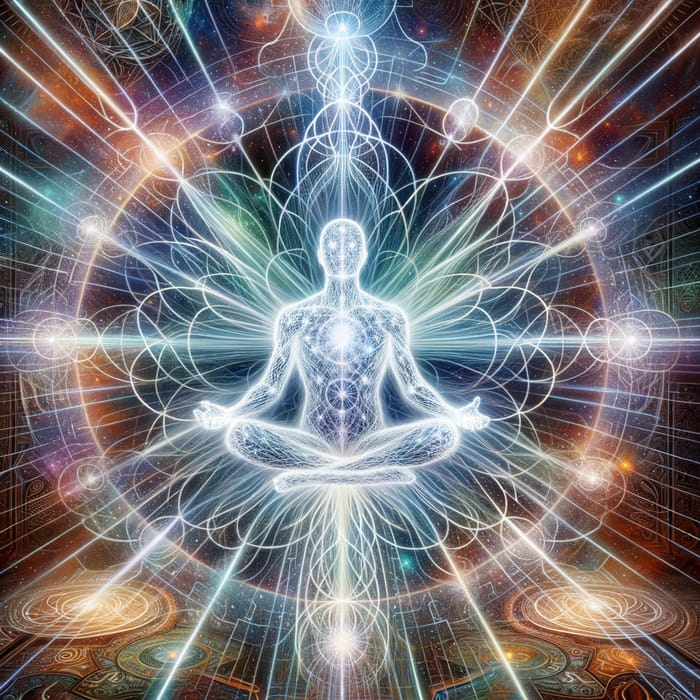 White Aura Human: Mystical Energy Streams and Sacred Geometry