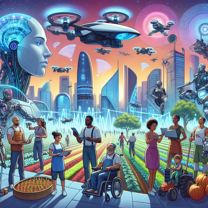 AI-Controlled World: Synergistic Coexistence | Futuristic Vision