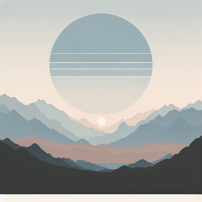 Serenity of Minimalist Mountain Landscapes