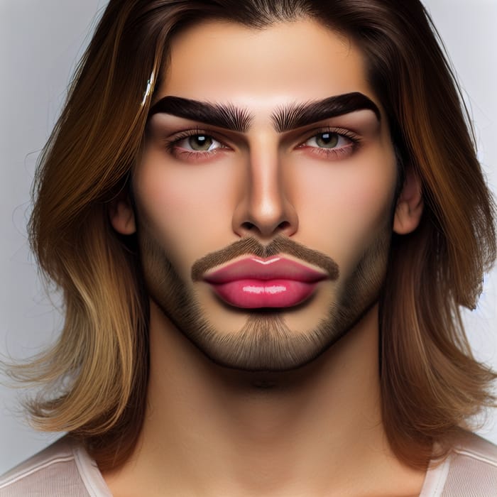 Unique Man with Prominent Features | Striking Appearance