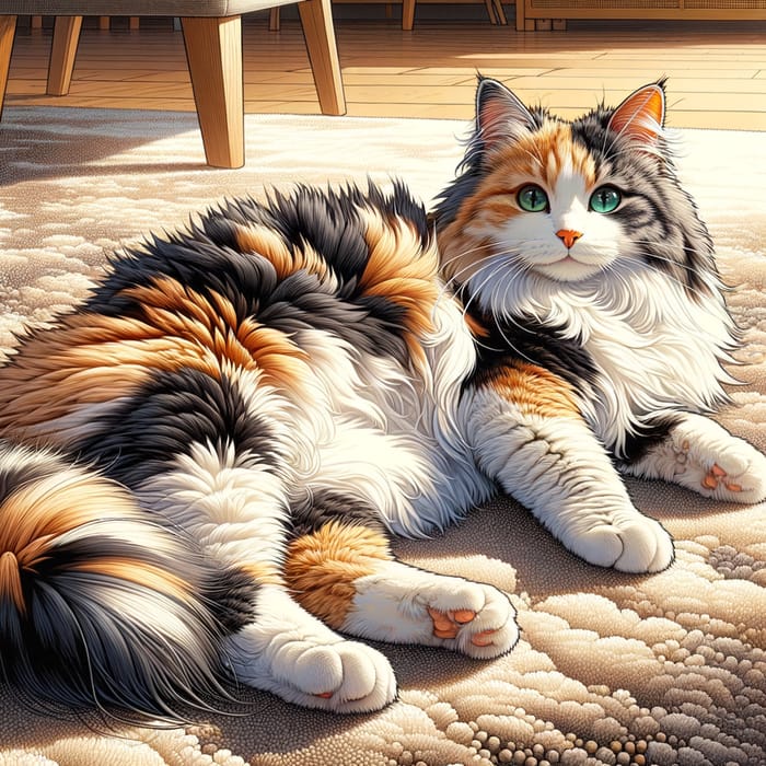Adorable Calico Cat - Portrait Photo