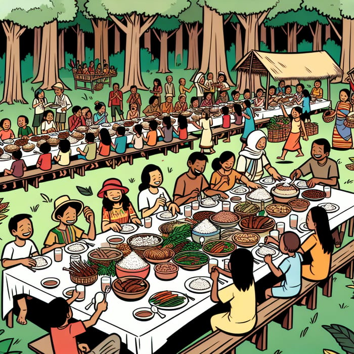 Bayanihan Forest Boodle Fight: Cartoon Gathering in the Woods