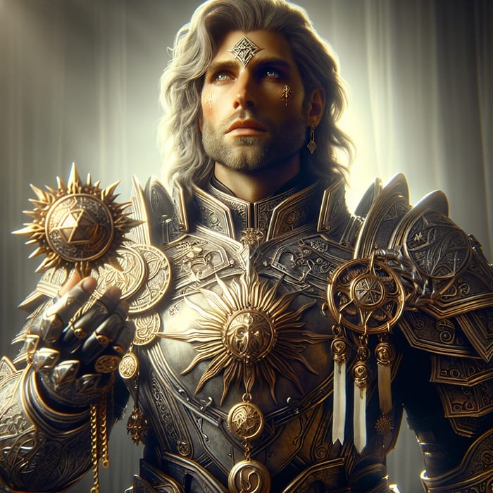 Male Aasimar Lathander Cleric in Heavy Armor | Divine Protector