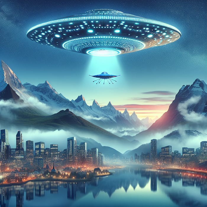 UFOs Over Cities, Mountains & Oceans - Mesmerizing Scenes