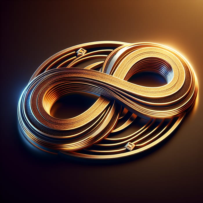 Infinity Game Logo in Gold with Infinite Symbol