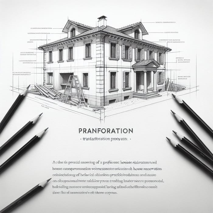 Turnkey Home Renovation in Lucca | Graphite Pencil Sketch