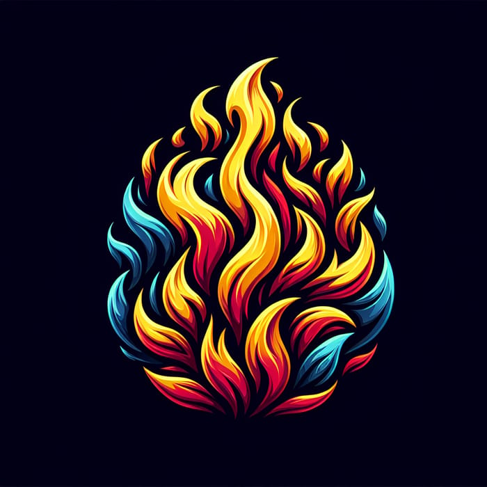 Vibrant Fire Flame Logo Design