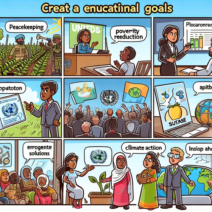 United Nations Objectives Comic Strip