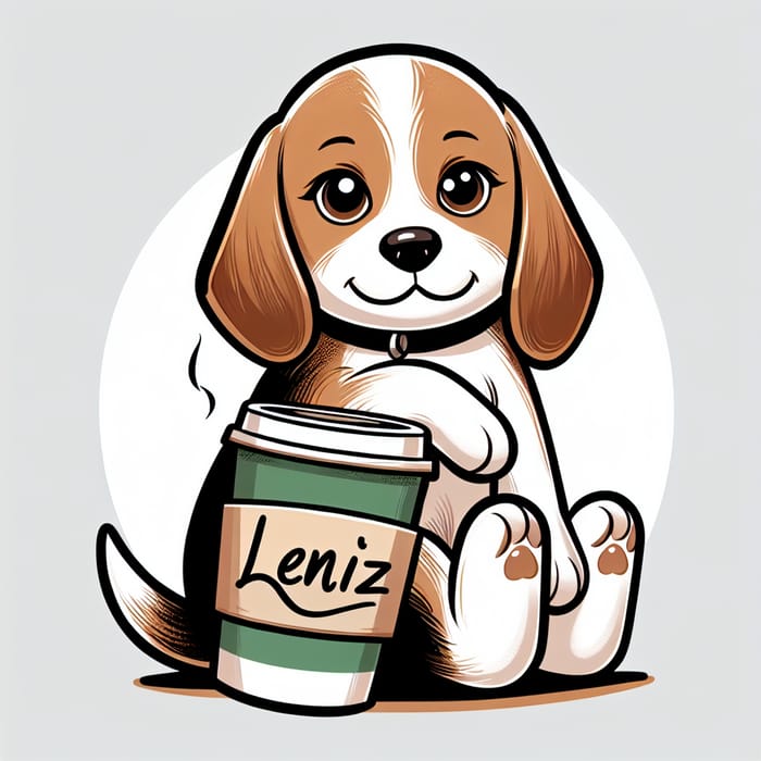Adorable Snoopy with Starbucks Cup & Leniz