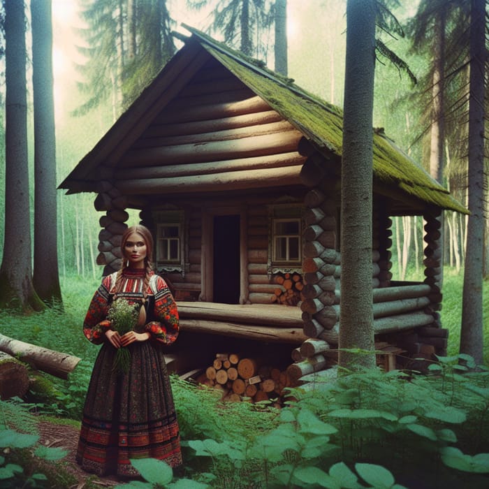 Russian Style Fashion Photo in the Wood | Kodak Vision3 500 Film
