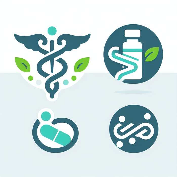 Pharmalink Solutions Logo Design | Pharmacy-themed + Connectivity Element
