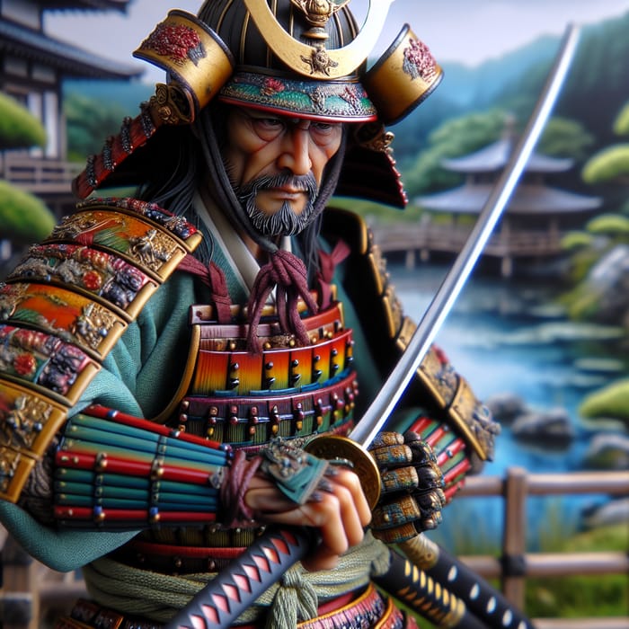 Samurai Master in Traditional Attire | East Asian Warrior
