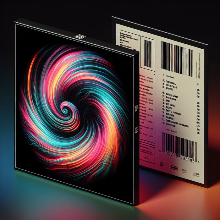 Neon Colors Music Album | Abstract Swirl Design