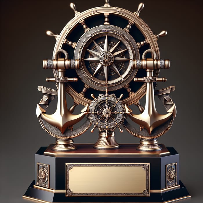 Timeless Nautical Trophy Design | Elegant Anchor & Compass