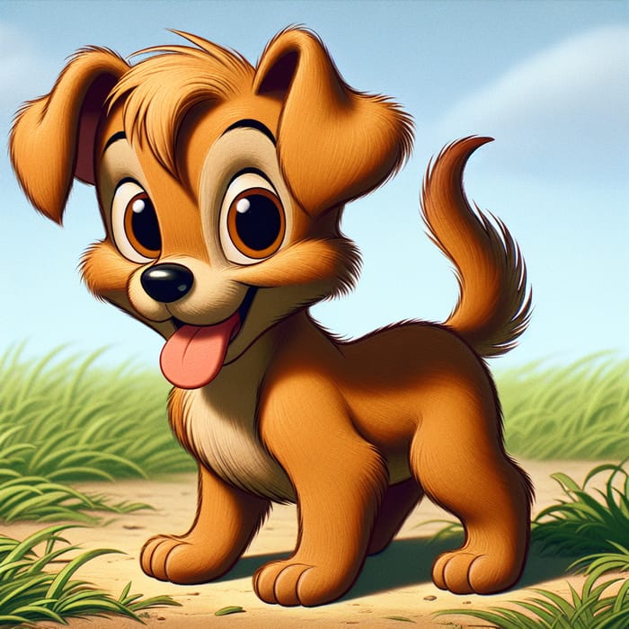 Charming Perrito in Classic Animation Style