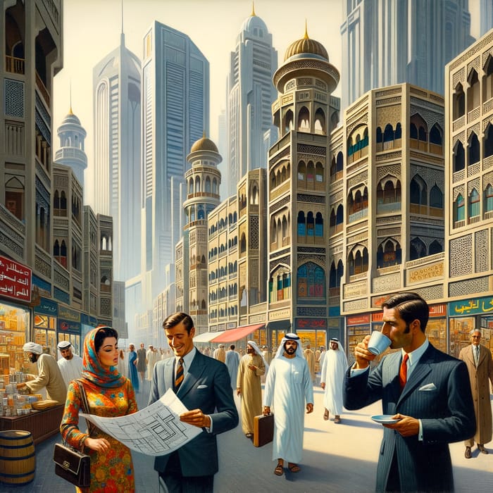 Diverse Business Scenes in Dubai - Cultural Snapshot from 1960-1970