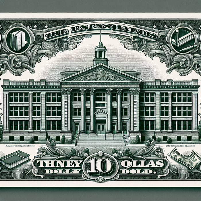 10 Dollar Bill School | Educational Currency Building