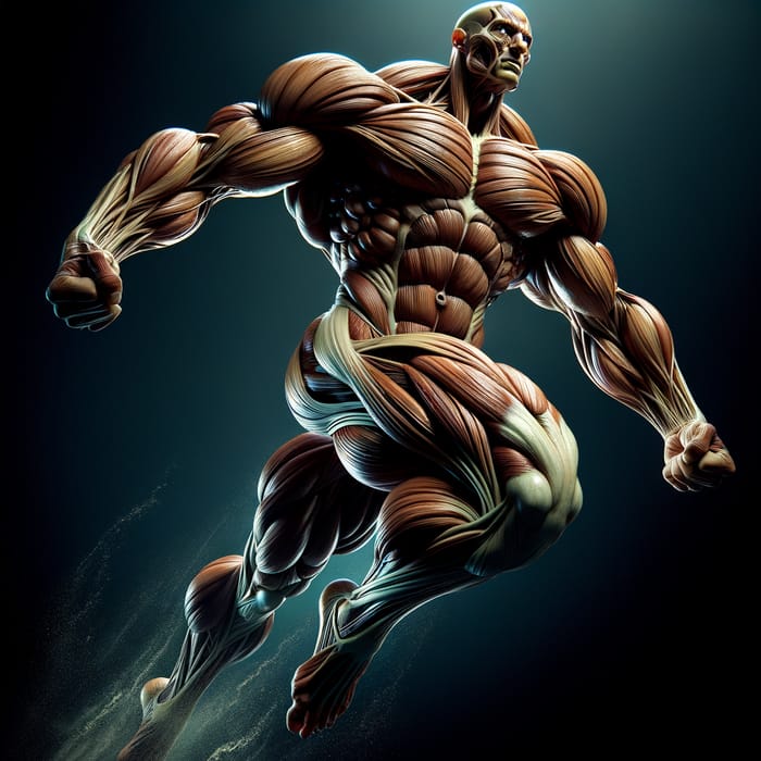 Visually Striking Superhuman With Massive Muscles - Exemplifying Power