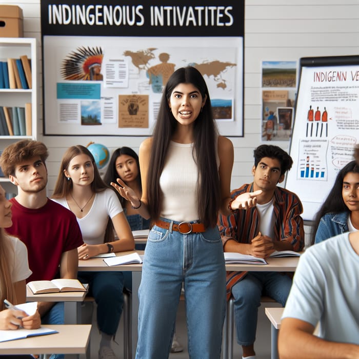 Diverse Classroom Presentation on Indigenous People Support