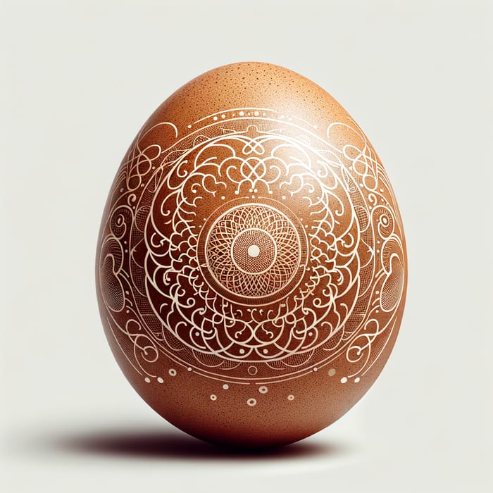 Intricate Abstract Pattern on Speckled Egg | Harmonious Fusion