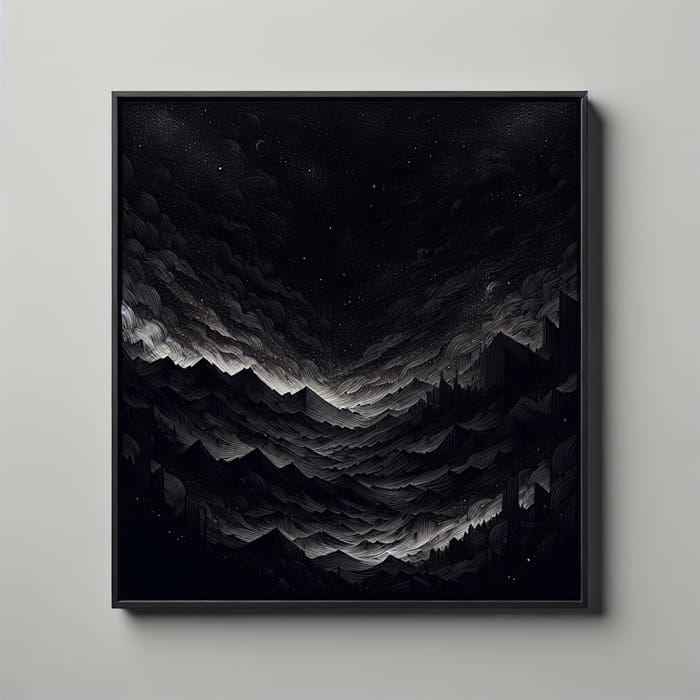 Deep Black Canvas - Elegance in Simplicity