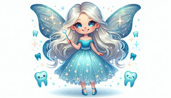 Whimsical Tooth Fairy Illustration - Enchanting Character Art