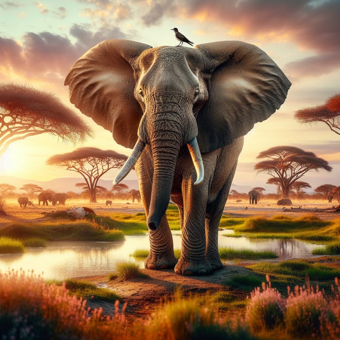 Majestic Elephant in African Savannah | Explore Wildlife Wonders