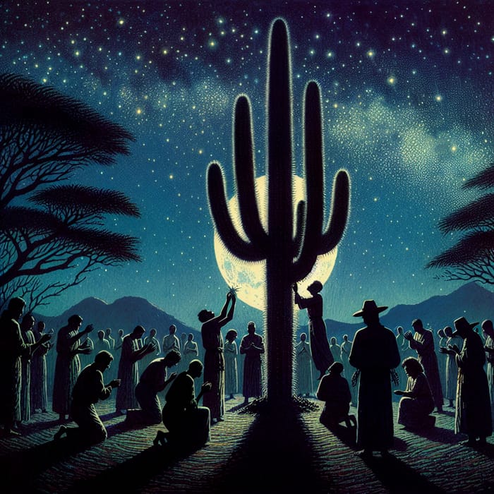 San Pedro Cactus Ritual: Cosmic Ceremony Under Starlit Sky