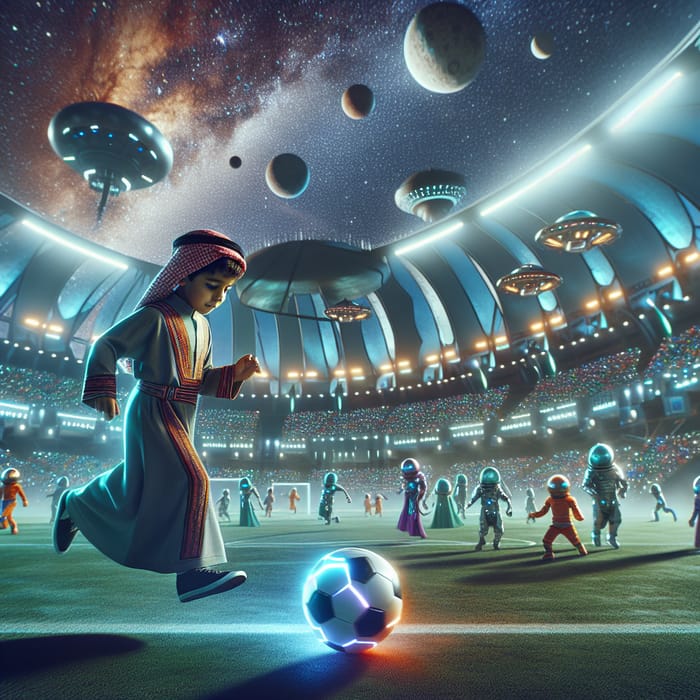 Galactic Soccer Tournament: Young Boy's Epic Game