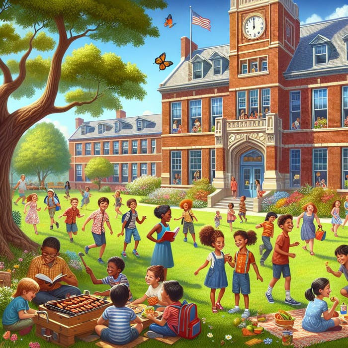 Idyllic Summer Days at School