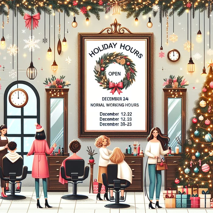 Holiday Hair Salon Open Dec 24 & 31 | Festive Styles