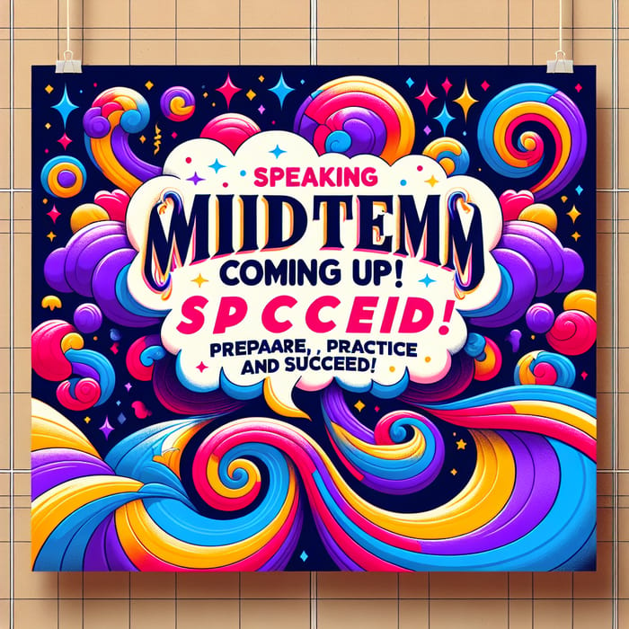 Bright & Colorful Speaking Midterm Announcement