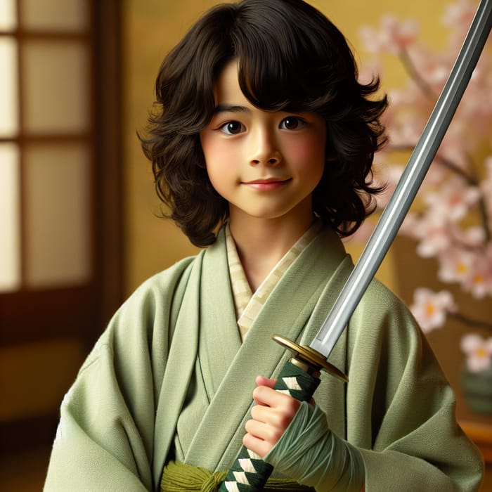 Tokitou Muichirou - Young Sword-Wielder in Serene Japanese Kimono