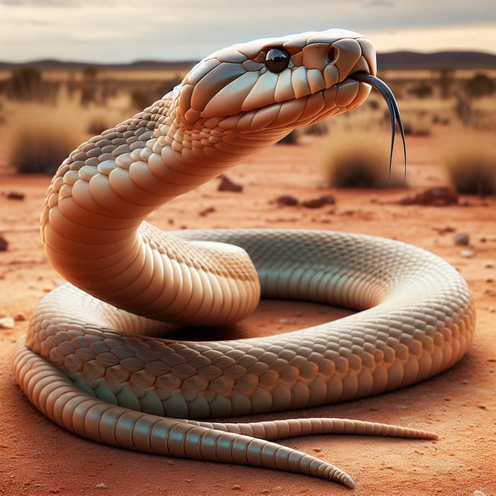 Fierce Inland Taipan: The World's Most Venomous Snake in Action
