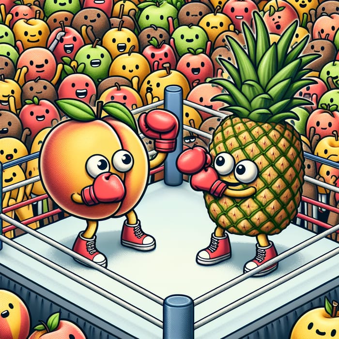 Peach vs Pineapple: The Ultimate Fruit Boxing Match