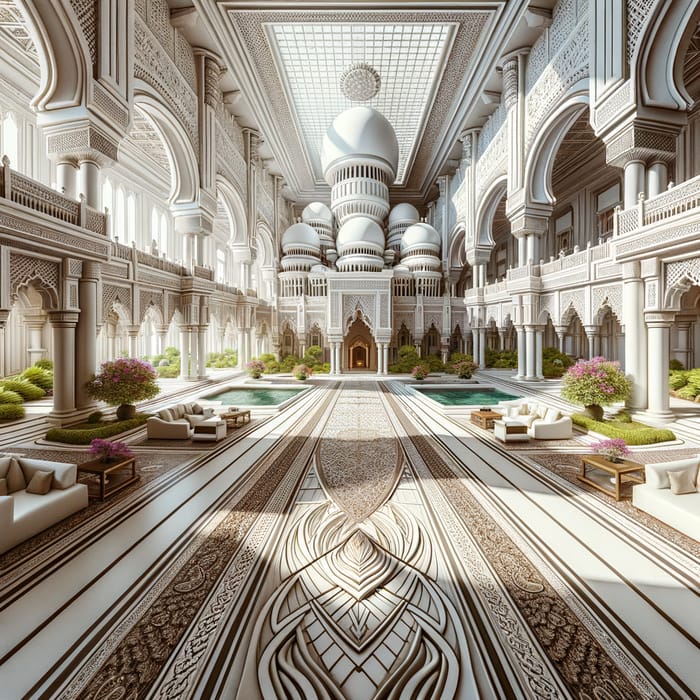 Grand White Interiors of the Embassy of Saudi Arabia | Architectural Splendor