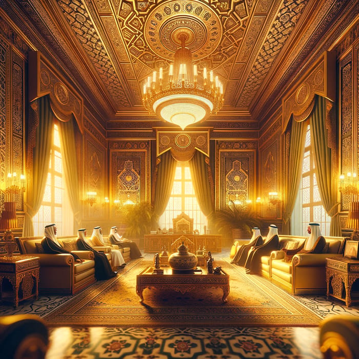 Elegant Palestinian Embassy Office with Regal Ambiance