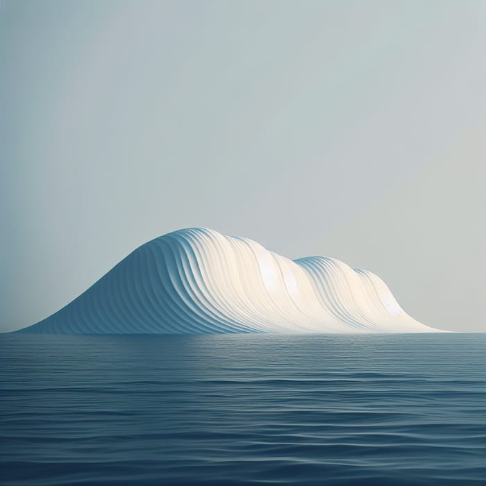 Minimalist Ocean Waves: Serene Beauty
