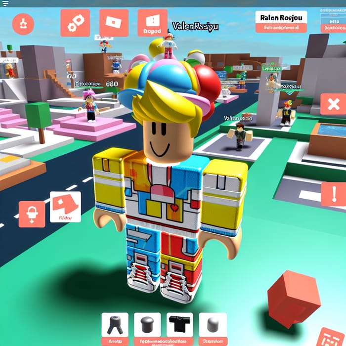 Colorful Roblox Character Inspired by Valenrossojou