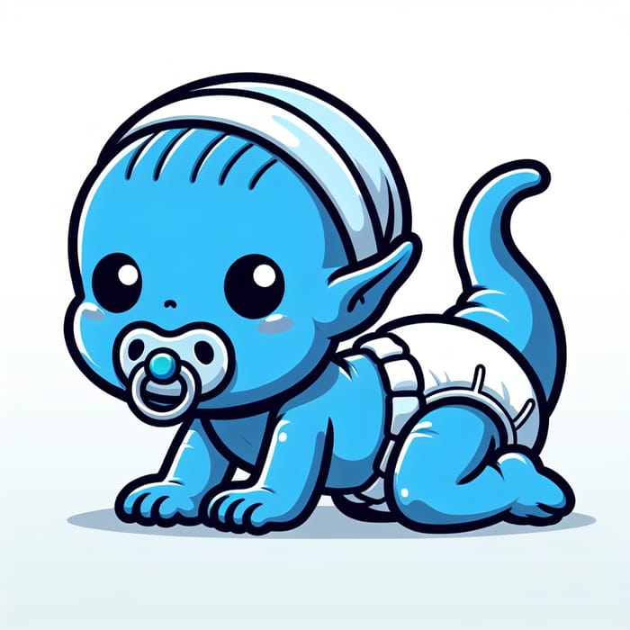Baby Stitch - Adorable One-Month-Old Alien Crawling Playfully