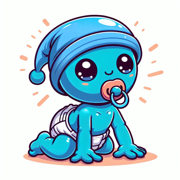 Adorable Baby Alien | Cute One-Month-Old Extraterrestrial Artwork