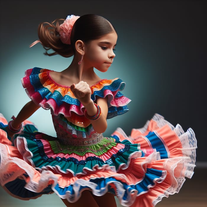 Bachata Dance Performance by Young Hispanic Girl